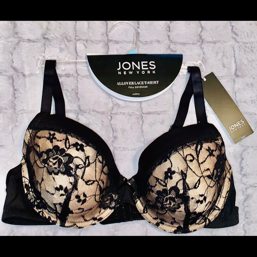 NWT Ladies size 36C, Jones New York Black lace Bra